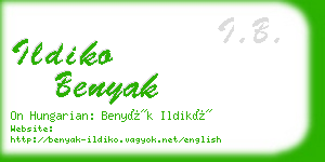 ildiko benyak business card